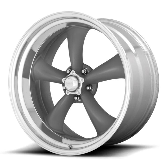 American Racing 22x11 VN215 Classic Torq Thrust II Gray/Machined 5x5 bolt 6.71" back 308163