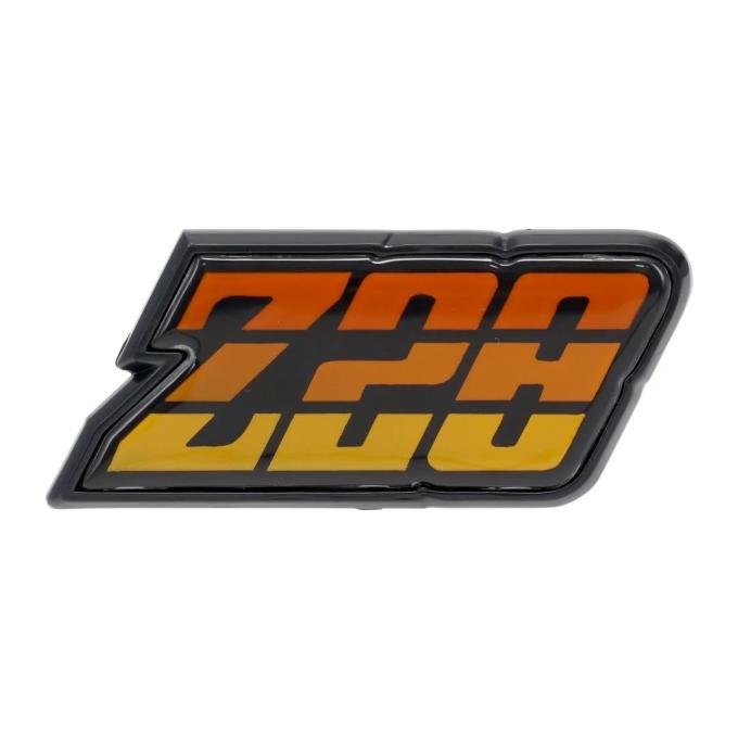 AMD Gas Door Emblem, Z28 Orange, 80-81 Camaro T-6956