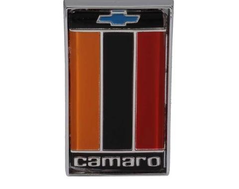 AMD Trunk Emblem, Camaro with Bowtie Orange, 75-77 Camaro T-6839
