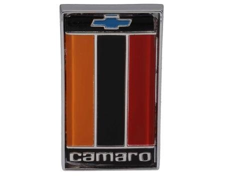 AMD Trunk Emblem, Camaro with Bowtie Orange, 75-77 Camaro T-6839