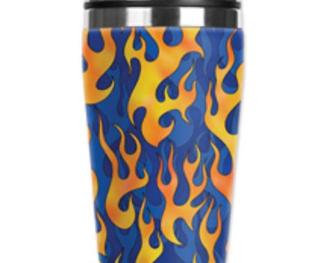 Mugzie® brand Travel Mug - Blue Flames