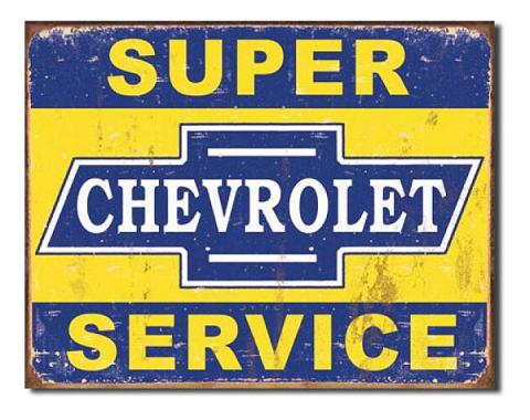 Tin Sign, Super Chevy Service