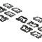 AMD Windshield Molding Clip Set, Upper & Sides (13pcs), 67-69 Camaro Firebird Coupe w/ Vinyl Top X385-3567-12S