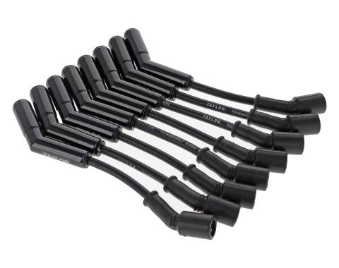 Taylor Cable LS Engines Race Fit 8.2mm Thundervolt Black Ceramic Boots Spark Plug Wire Set 9.5" Lengths Car Header Fitment 85045-B