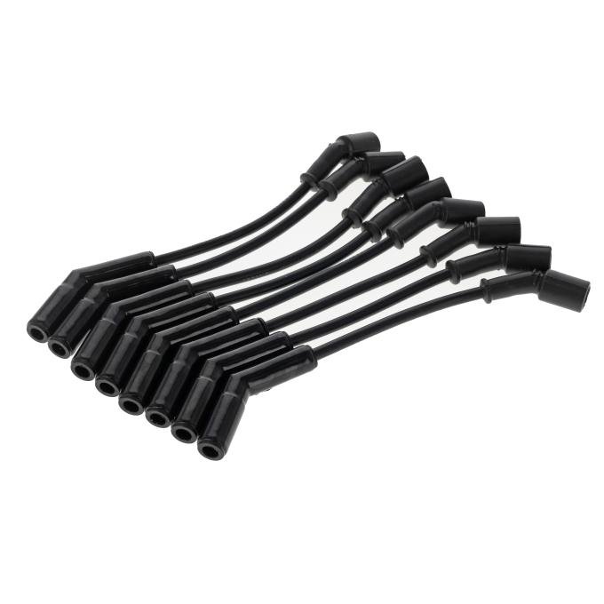 Taylor Cable LS Engines Race Fit 8.2mm Thundervolt Black Ceramic Boots Spark Plug Wire Set 11.75" Lengths Truck Header Fitment 85046-B