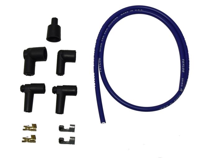 Taylor Cable Universal 8mm Spiro-Pro Spark Plug/Coil Wire Repair Kits, Coil Wire Kit, Blue 45469