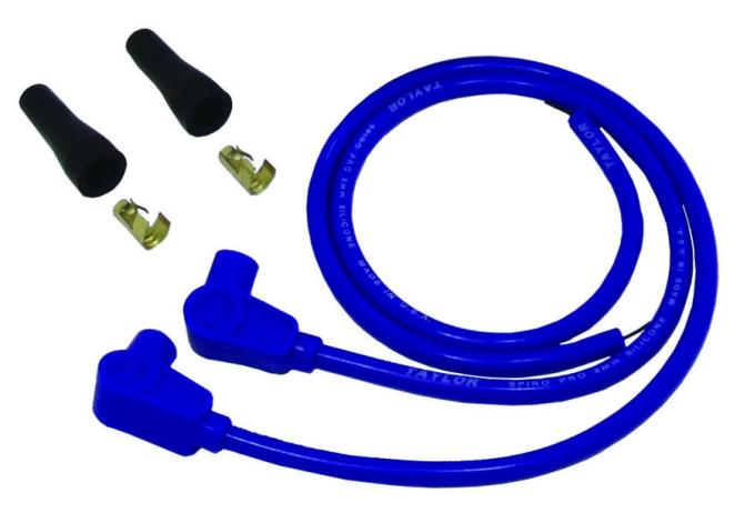 Taylor Cable Universal 8mm Spiro-Pro Motorcycle Spark Plug Wire Set, 90&deg; Spark Plug Boot Angle, Blue 10651