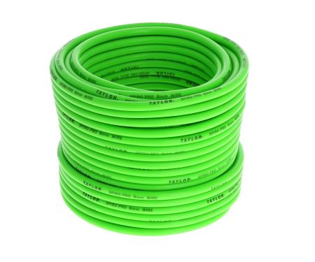 Taylor Cable 8mm Spiro-Pro Bulk Spark Plug Wire, Lime, 100 Feet 35572