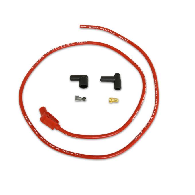 Taylor Cable Universal 8mm Spiro-Pro Spark Plug/Coil Wire Repair Kits, 135&deg; Plug Boot, Red 45421