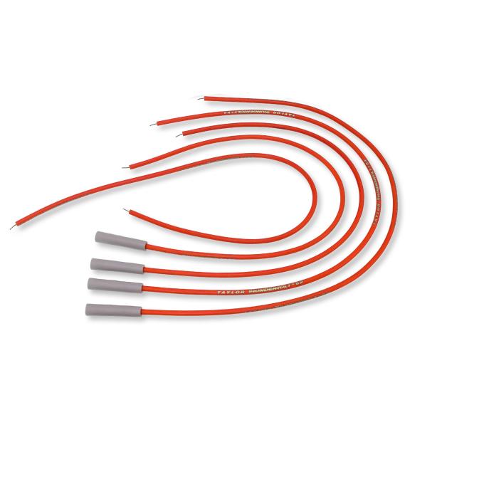 Taylor Cable Universal 8.2mm ThunderVolt&reg; Spark Plug Wire Sets, 4 Cylinders, 180&deg; Spark Plug Boot Angle, Red 83235
