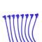 Taylor Cable Chevy Small Block Race Fit 8mm Spiro-Pro Spark Plug Wire Set with Under Valve Cover HEI Fitment, Blue, 90&deg; Spark Plug Boot Angle 74606
