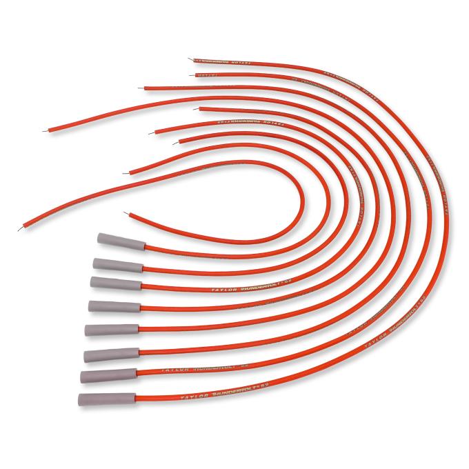 Taylor Cable Universal 8.2mm ThunderVolt&reg; Spark Plug Wire Sets, 8 Cylinders, 180&deg; Spark Plug Boot Angle, Red 83255