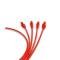 Taylor Cable Universal 8mm Spiro-Pro Spark Plug Wire Set, 4 Cylinders, 180&deg; Spark Plug Boot Angle, Red 73235