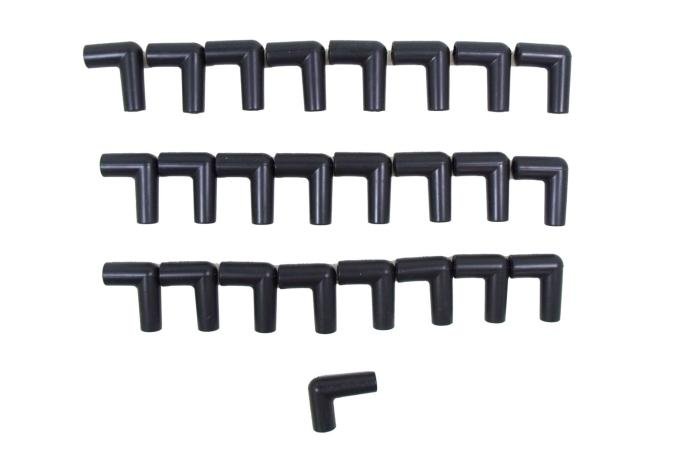 Taylor Cable Universal Silicone Spark Plug Boots, 90&deg; Spark Plug Boot Angle, Black 46201