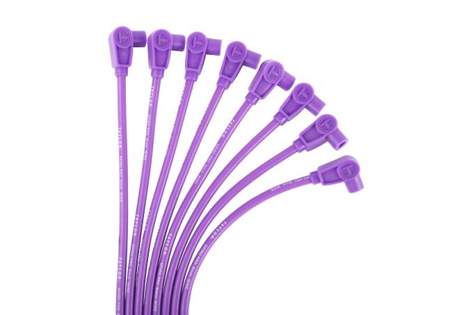 Taylor Cable Universal 8mm Spiro-Pro Spark Plug Wire Set, 8 Cylinders, 90&deg; Spark Plug Boot Angle, Purple 73151