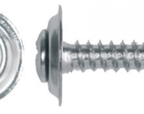 Phillips Oval Head 8 x 1" Chrome Sems Screws