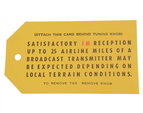 67-69 Radio Antenna Card - Fm