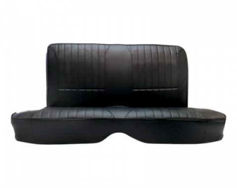 Mustang Procar Rear Seat Cover, Rally, Fastback, 65-66 | Black Vinyl