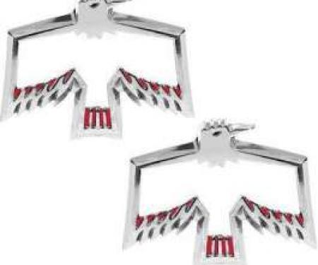 Firebird Side Marker Lamp Bezels, Chrome, Rear, 1969