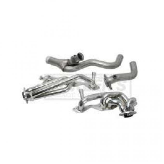 Firebird LT-1 BBK Single-Cat Shorty 1-5/8Silver Ceramic Exhaust Header Kit With Y-Pipe, 1995-1997