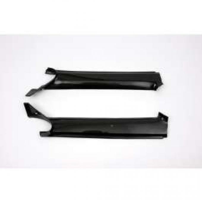 Firebird Pillar Post Moldings, Inner, Black, Convertible, 1967