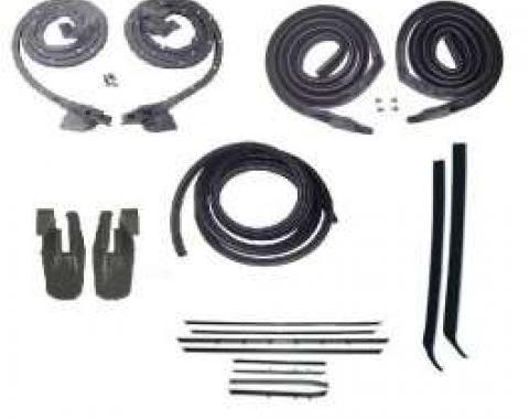 Firebird Coupe Body Weatherstrip Kit, With Reproduction Window Felt, For Cars With Deluxe Interior, 1968-1969