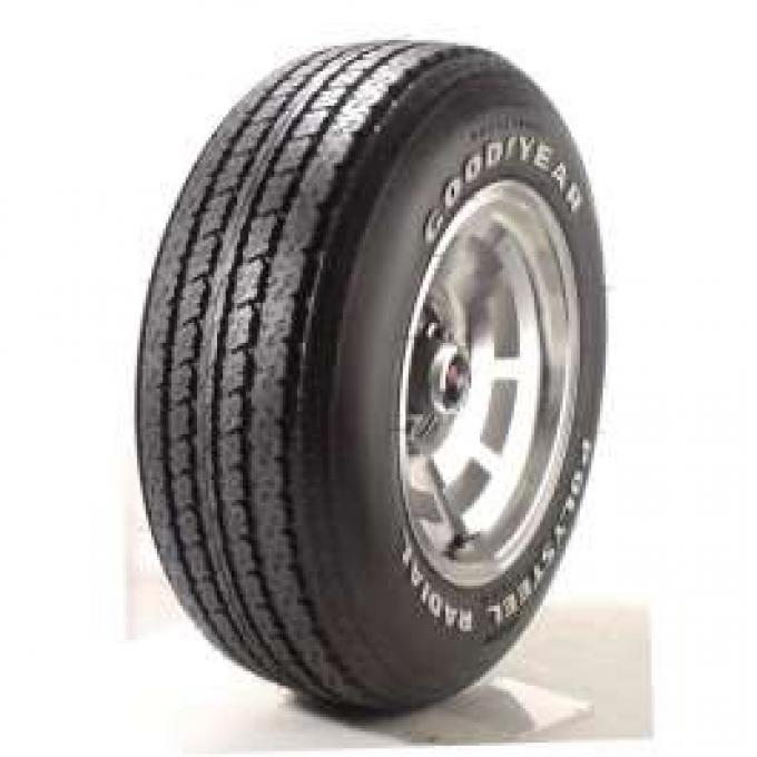 Tire, Goodyear, Polyester Radial, P225-70R-15, Raised White Letters