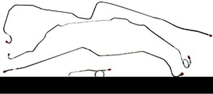 Classic Performance Front Disc Brake Line Conversion Kit with Intermediate Lines, Original Material, Power Brakes 6769LK-OM