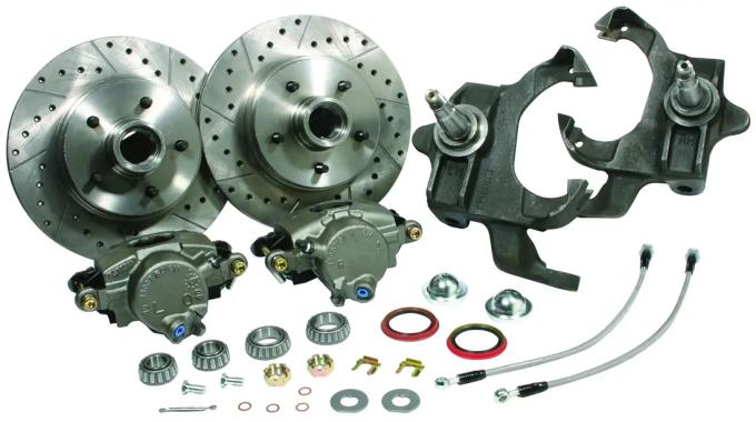 Classic Performance Front Disc Brake Kit with 2" Drop Spindles for 67- 69 F Body, 12" Rotors, Drilled/Slotted 6769SWBK-D12-UG