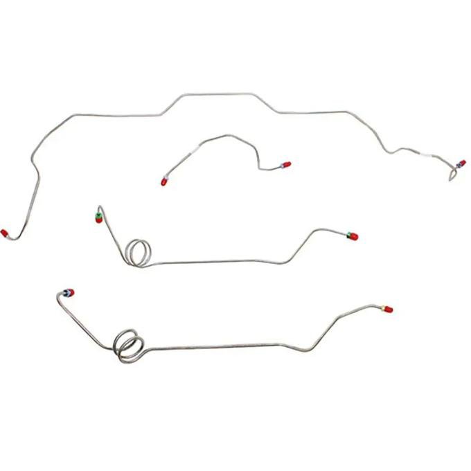 Classic Performance Front Disc Brake Line Conversion Kit with Intermediate Lines, Original Material, Power Brakes 6769LK-OM-OE