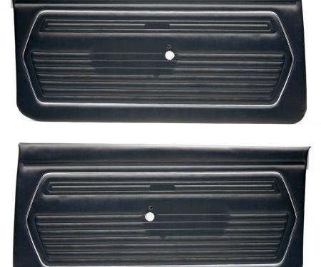 TMI Door Panels, Front Only Factory Replacement OE Pattern  1969 Chevrolet Camaro Coupe, Black Madrid Vinyl 10-80209-2295