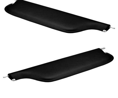TMI Sun Visors  1967-1969 Chevrolet/Pontiac Camaro/Firebird Coupe, Black Madrid Vinyl 21-81407-2295