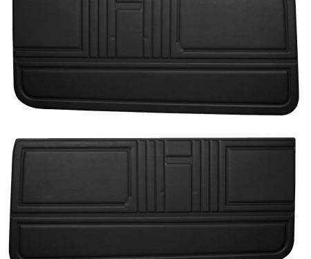 TMI Door Panels, Front Only Factory Replacement OE Pattern  1967 Chevrolet Camaro Coupe, Black Madrid Vinyl 10-80307-2295