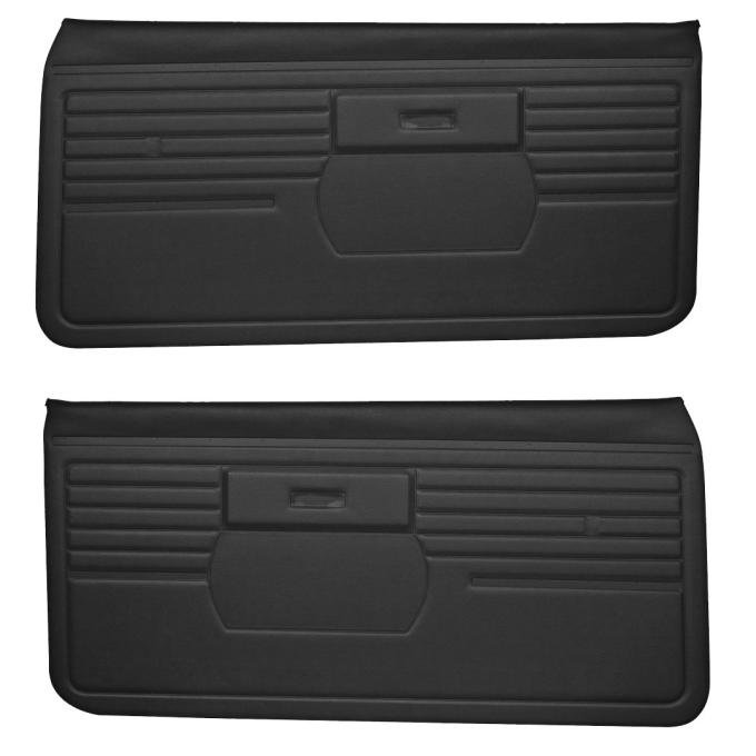 TMI Door Panels, Front Only Factory Replacement OE Pattern  1968 Chevrolet Camaro Coupe, Black Madrid Vinyl 10-80208-2295