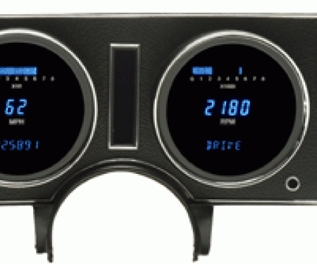 Camaro Digital Dash Kit, Dakota, with Blue LED, MPH, 1970-1981