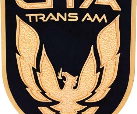 1987-90 Firebird Trans GTA Black / Gold Front Panel Emblem