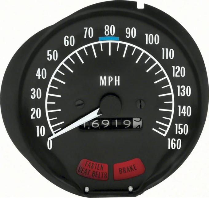 AMD Speedometer, 160 MPH with Seat Belt Warning, 70-74 Firebird K-6497947