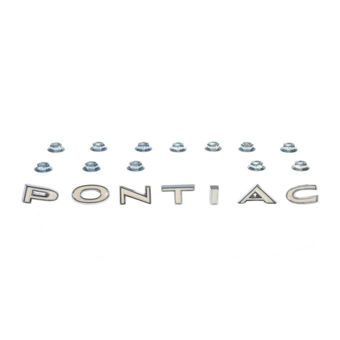 AMD Trunk Lid or Tail Panel Emblem Letters, PONTIAC, 67-69 Firebird K-K757