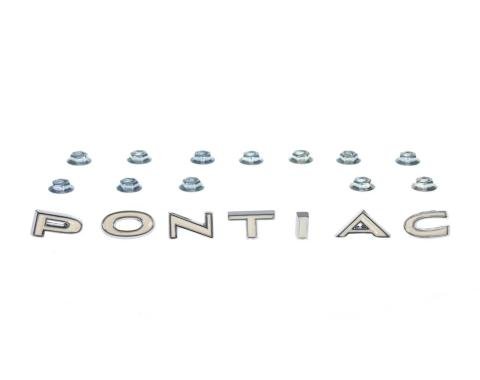 AMD Trunk Lid or Tail Panel Emblem Letters, PONTIAC, 67-69 Firebird K-K757