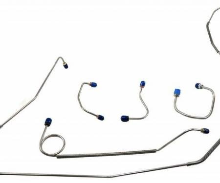Camaro Brake Line Set, Front, Stainless Steel, For Cars With Power Disc Brakes, 1967-1968