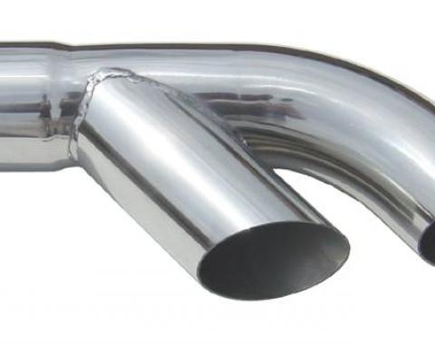 Pypes Exhaust Tail Pipe Tip Set 76-81 Pontiac Trans Am 2.5 in To Dual 22.5 in Slip Fit Clamp On Hardware Not Incl Polished 304 Stainless Steel Pair Exhaust EVT10