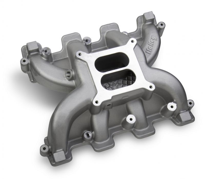 thumbnail image 2 of 300-130 Dual Plane Intake Manifold For GM LS1/LS2/LS6 - Carbureted - Satin 5.7L 6.0L 2 of 6