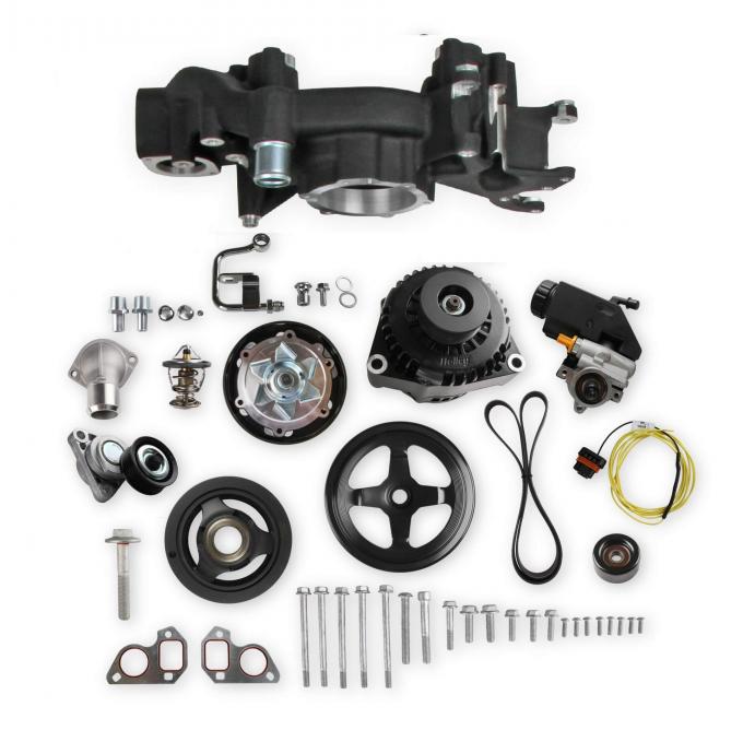 Holley Mid Mount Race Accessory System GM LS Engine 20-186BK - Black