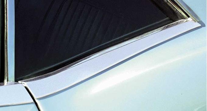 1968 Chevy Camaro, Outer Quarter Ledge Reveal Moldings, Convertible, Pair, GM Licensed