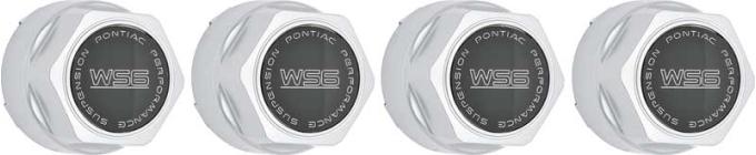 OER 1982-92 Pontiac Trans Am, Formula, Wheel Center Cap, WS6, with Metal Clip, Silver, Set of 4 748643