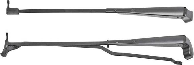 OER 1970-81 F-Body Windshield Wiper Arms W/Recessed Wipers - Black - Pair F306