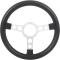 OER 1969-76 Firebird Formula, 1970-72 GTO, Lemans, Tempest, Steering Wheel, 3-7/8" Black Molded Grips, Silver Anodized Spokes A8100303