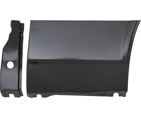 1967-68 Camaro, Firebird, Lower Rear Front Fender Patch Panel, with Brace, RH, Passenger Side