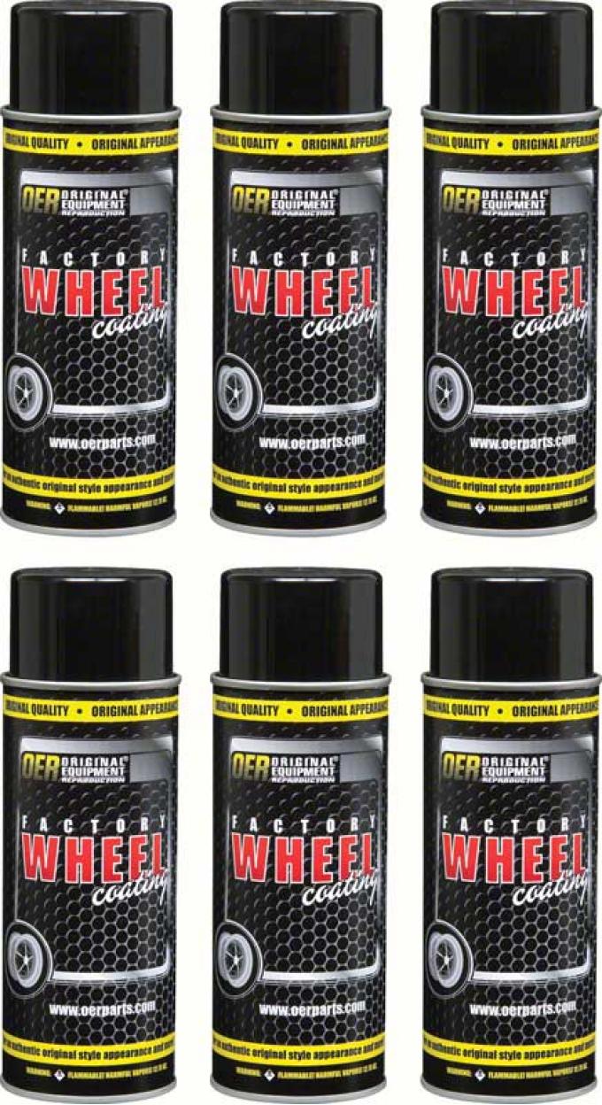 Charcoal Gray Metallic OER&reg; "Factory Wheel Coating" Wheel Paint Case of 6- 16 Oz Cans *K89331