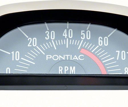 OER 1968 Pontiac Hood Tach 5200 Red Line - V8 Point Ignition 6468972